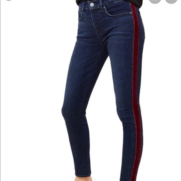 LOFT VELVET STRIPE SLIM JEANS - Picture 4 of 5